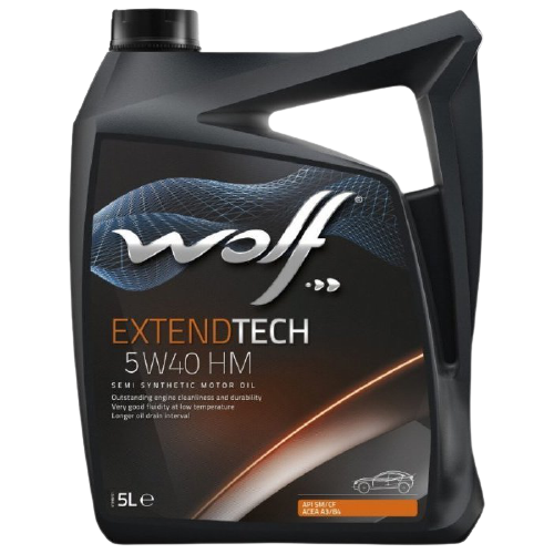 Моторное масло Wolf ExtendTech 5W-40 HM, 5л 